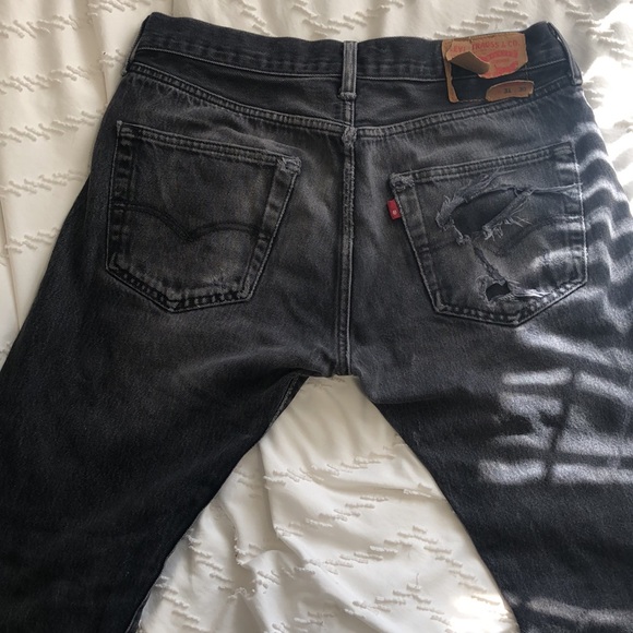 Authentic Vintage Levi’s Mid-Rise 501 Denim Button-Fly Jeans. Rare 31 Waist - Picture 6 of 9